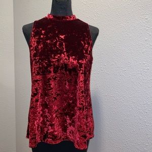 Red Velvet Tank Top Open back Tank Top